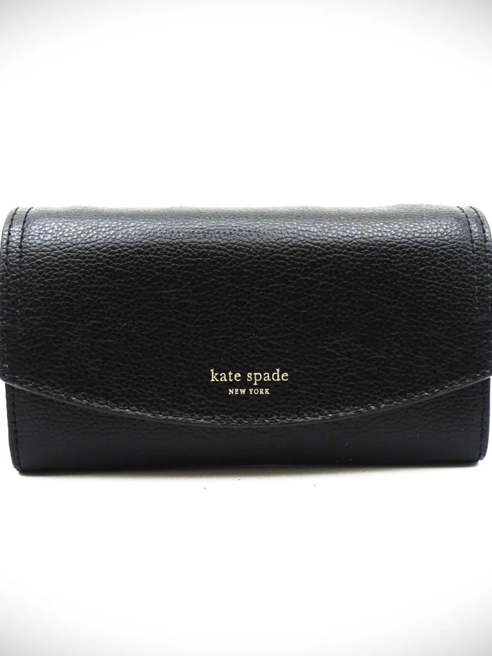 KATE SPADE Eva Genuine Pebble Black Leather Crossbody/Wallet